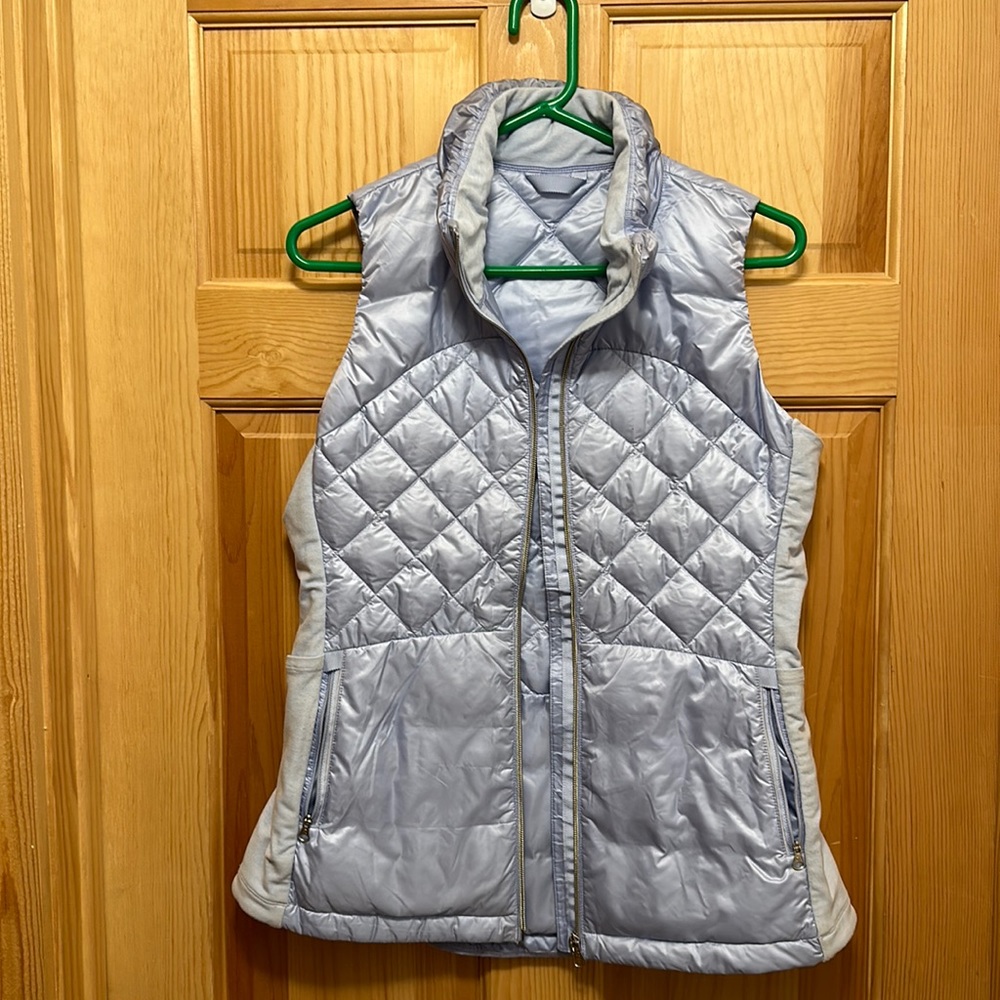 Lululemon pale lavender down vest, size 8.